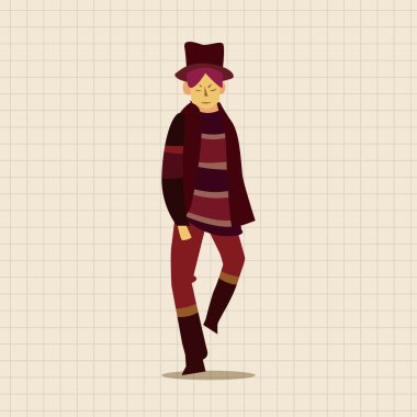 Erkek adam karikatür Tema öğeleri vektör, eps simgesi öğesi