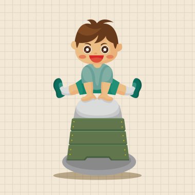 Öğrenci çizgi film Tema öğeleri simge öğesi