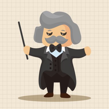 karakter müzisyen orkestra şefi Tema öğeleri simge öğesi