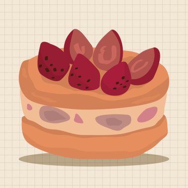 Dekorasyon kek Tema öğeleri vektör, eps10 simgesi öğesi