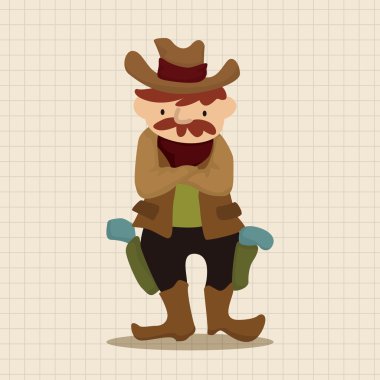 kovboy Tema öğeleri vektör, eps simgesi öğesi