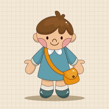 Öğrenci karikatür Tema öğeleri vektör, eps simgesi öğesi