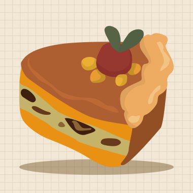 Dekorasyon kek Tema öğeleri vektör, eps10 simgesi öğesi