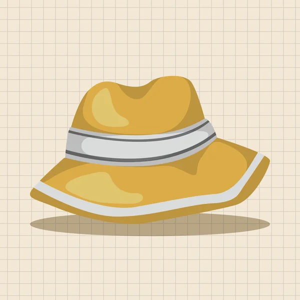 Cestovní vybavení klobouk téma prvky ikonu prvku — Stockový vektor