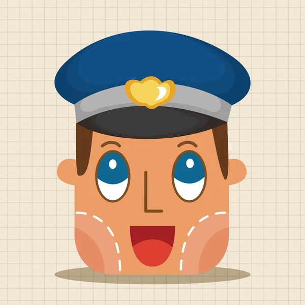 Policeman theme elements icon element — Stock Vector