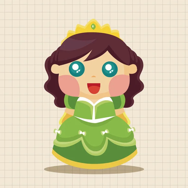 Koninklijke thema prinses elementen pictogram element — Stockvector