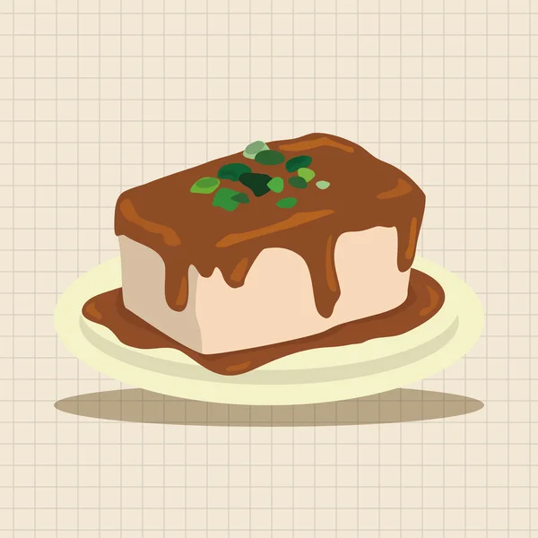 Comida china tofu tema elementos icono elemento — Vector de stock