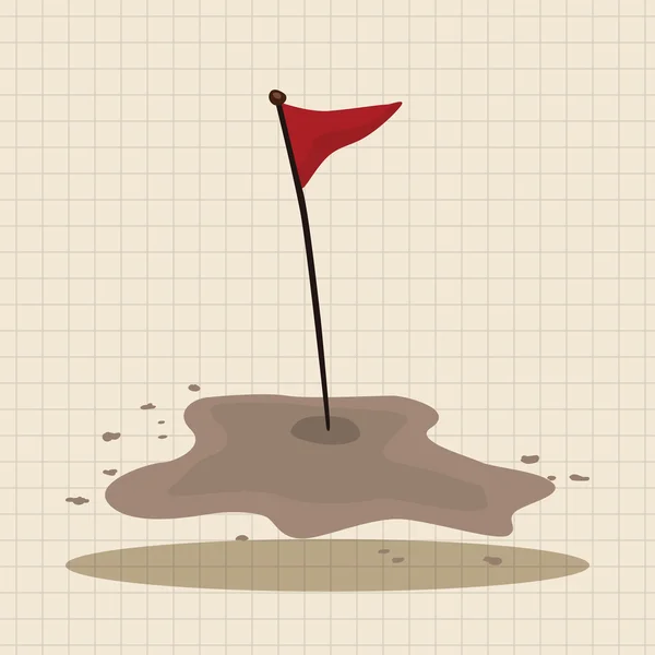 Golf ekipman Tema öğeleri simge öğesi — Stok Vektör