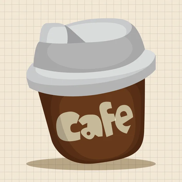 Éléments thème café élément icône — Image vectorielle