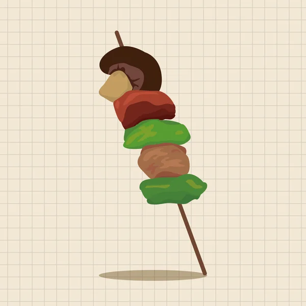 Barbecue viande thème éléments icône élément — Image vectorielle