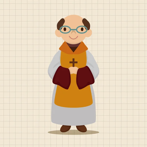 Pastor and nun theme elements vector,eps icon element — Stock Vector