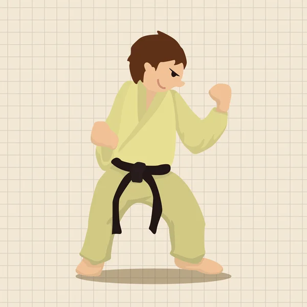 Taekwondo téma prvky vektoru, eps ikonu prvku — Stockový vektor