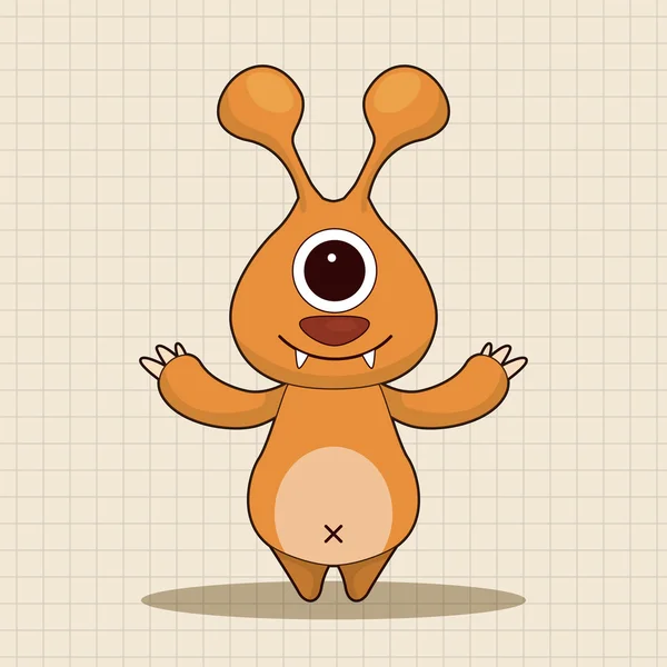 Monster Cartoon Theme Elemente Vektor, eps Symbol Element — Stockvektor