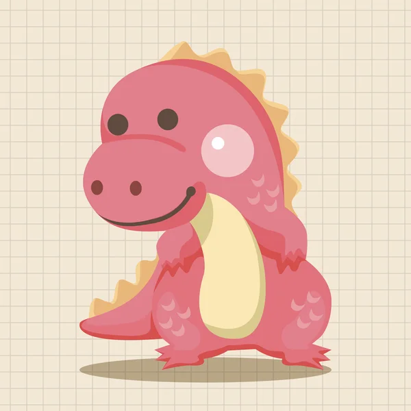 Dinosaure éléments de thème de dessin animé élément icône — Image vectorielle