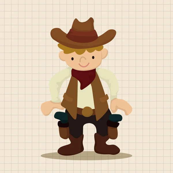 Vetor de elementos de tema cowboy, elemento de ícone eps — Vetor de Stock