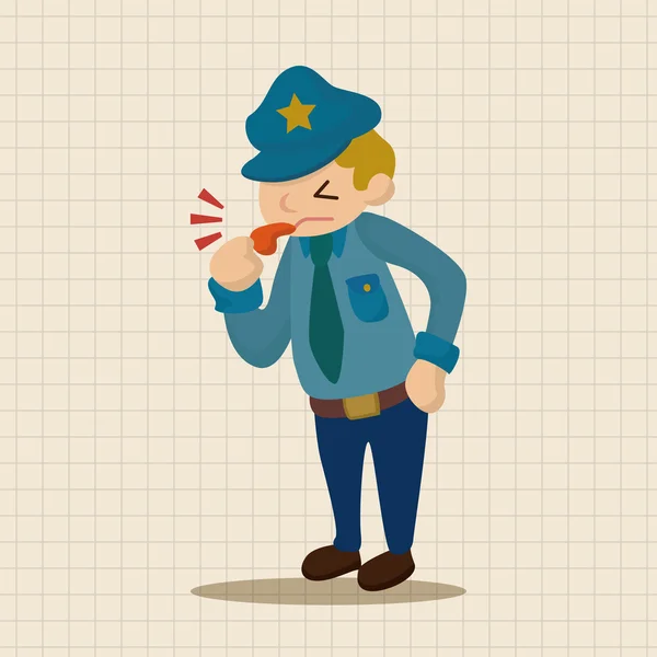 Policeman theme elements vector,eps icon element — Stock Vector