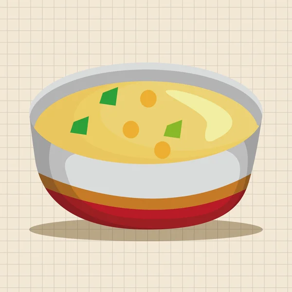 Corn chowder soup theme elements icon element — Stock Vector