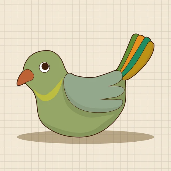 Animal aves dibujos animados tema elementos icono elemento — Vector de stock