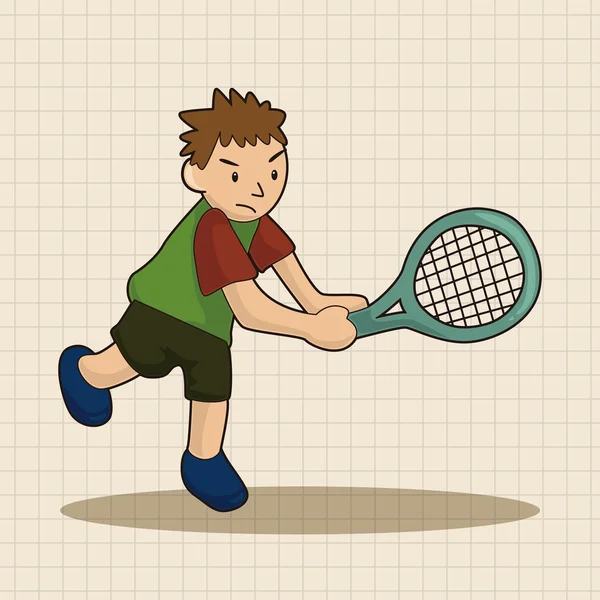 Jugador de tenis tema elementos vector, eps icono elemento — Vector de stock