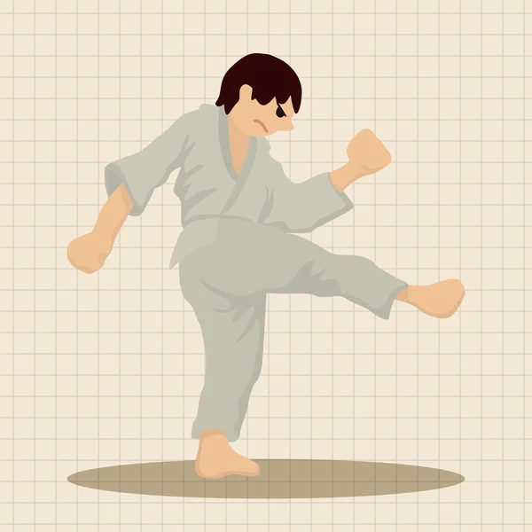 Taekwondo thema elementen vector, EPS-pictogram element — Stockvector