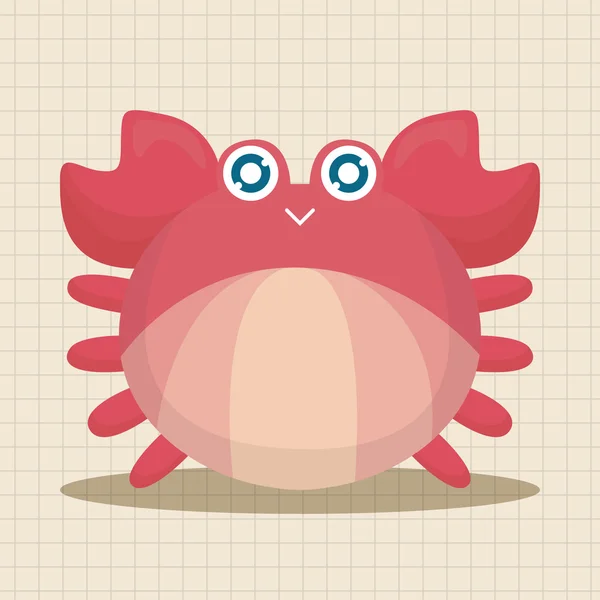 Zee dier krab cartoon thema elementen pictogram element — Stockvector