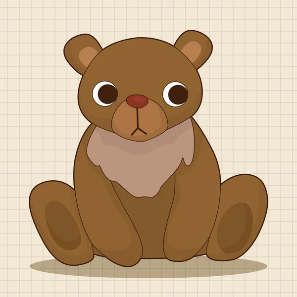 Zvířecí medvěd karikatura téma prvky ikonu prvek — Stockový vektor