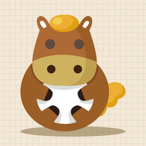 Zvířecí koně karikatura téma prvky ikonu prvek — Stockový vektor