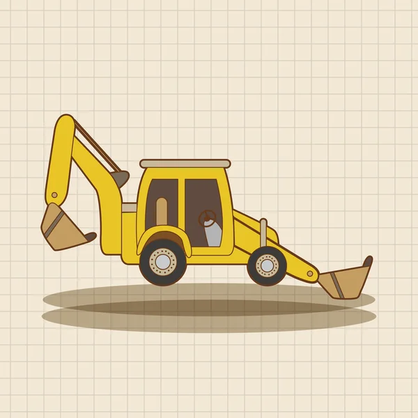 Excavator theme elements vector,eps icon element — Stock Vector