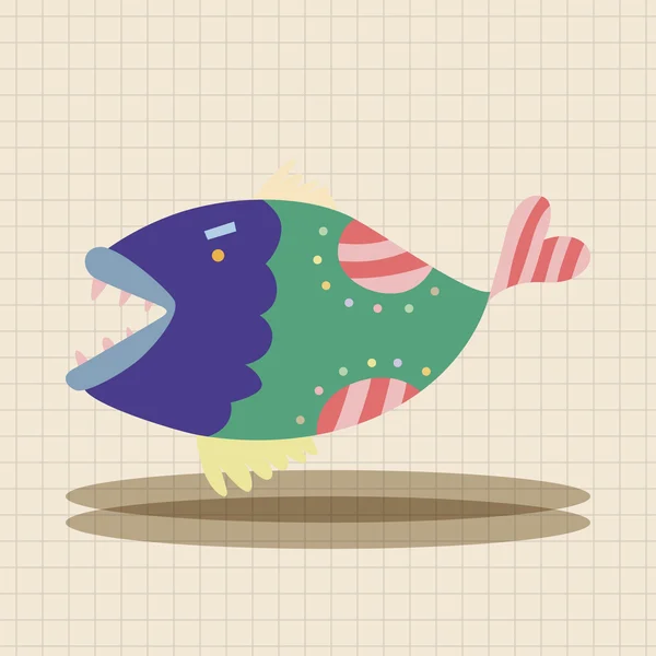 Peces tema elementos vector, eps icono elemento — Vector de stock