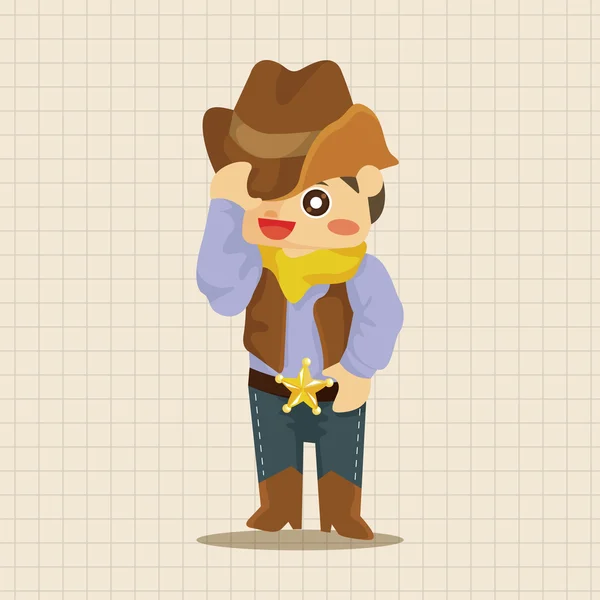 Cowboy elementos do tema elemento ícone — Vetor de Stock