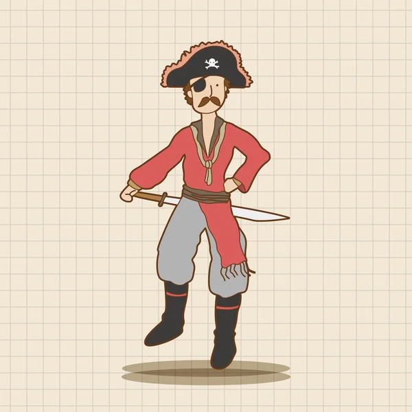 Elemento de ícone de elementos de tema pirata — Vetor de Stock