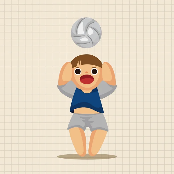 Éléments de thème joueur de volley-ball élément icône — Image vectorielle