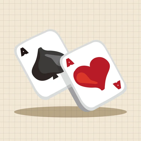 Casino pôquer cartão tema elemento ícone — Vetor de Stock