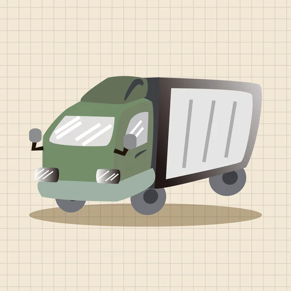 Вектор элементов темы грузовика транспортного средства, пиктограмма — стоковый вектор