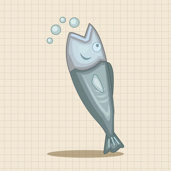 Dierlijke vis cartoon thema elementen pictogram element — Stockvector