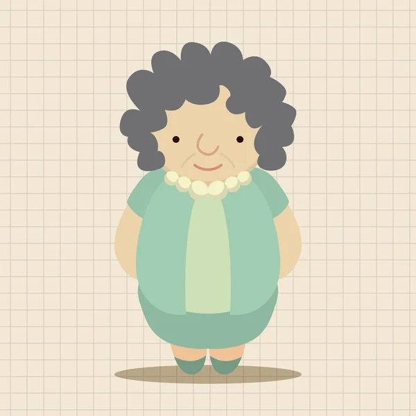 Famille grand-mère personnage thème éléments icône élément — Image vectorielle