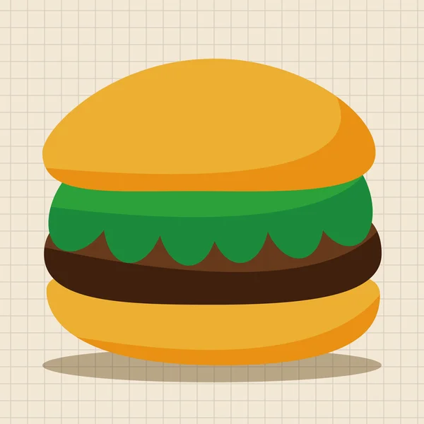 Fast Food Hamburger Themenelemente Symbol-Element — Stockvektor