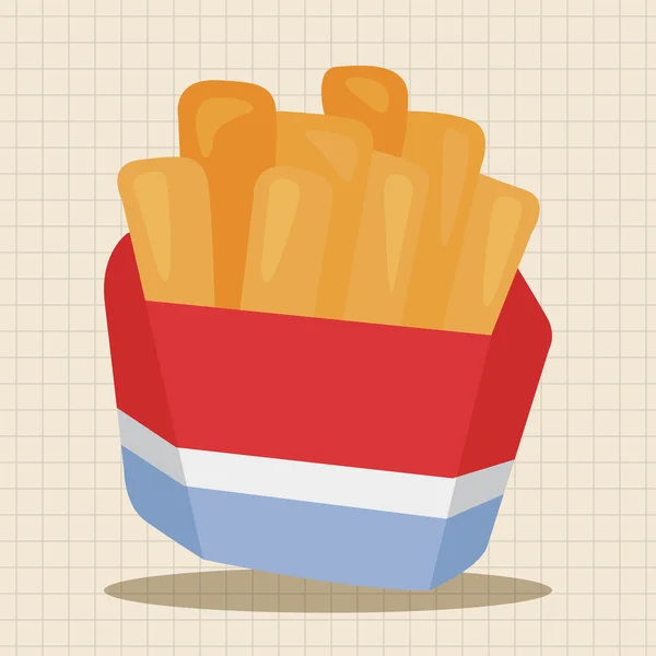 Gebakken voedsel thema Franse frietjes elementen pictogram element — Stockvector
