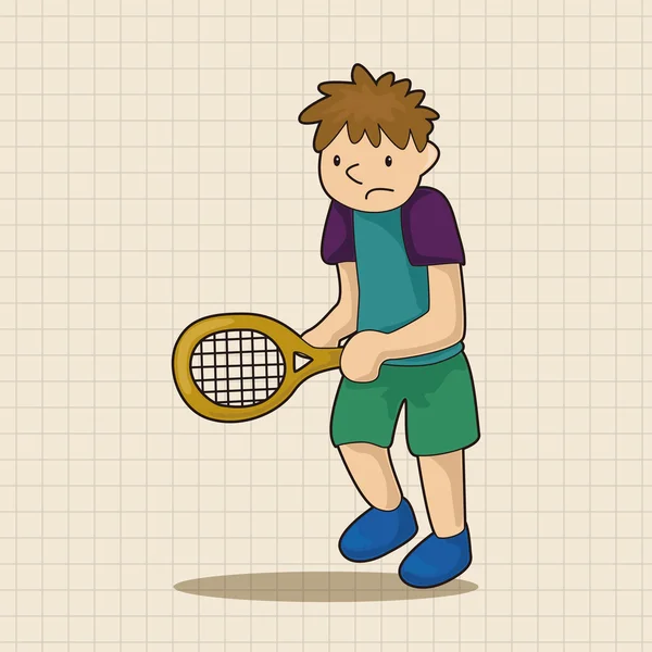 Joueur de tennis éléments de thème vecteur, eps élément icône — Image vectorielle