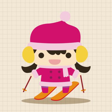 Kayakçı Tema öğeleri simge öğesi