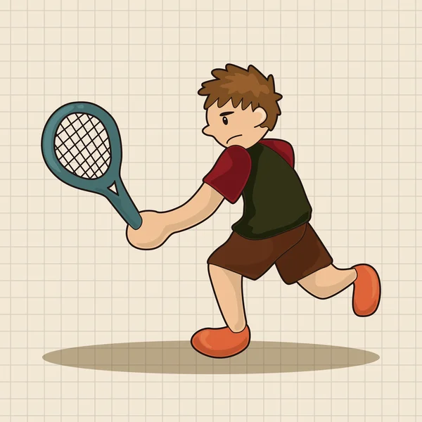 Joueur de tennis éléments de thème vecteur, eps élément icône — Image vectorielle