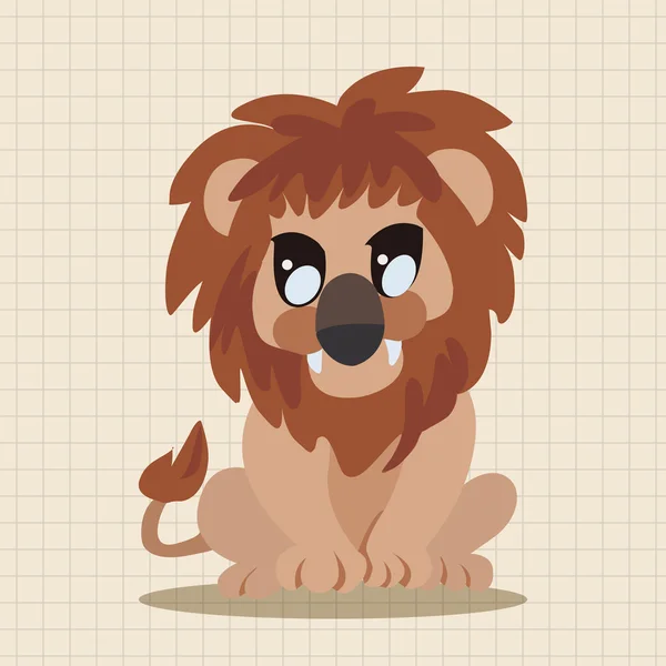 Animal lion cartoon theme elements icon element — Stock Vector