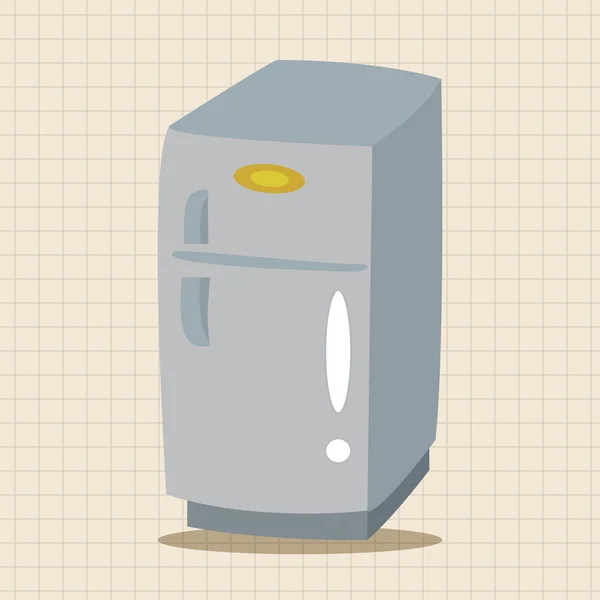 Haushaltsgeräte Thema Kühlschrank Elemente Symbol-Element — Stockvektor