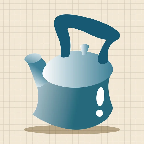 Utensilios de cocina té elementos tema elemento icono — Vector de stock