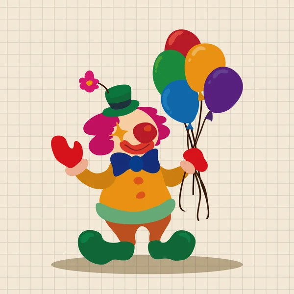 Элемент иконки элементов темы клоуна цирка — стоковый вектор