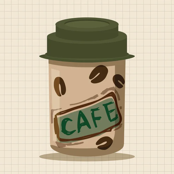 コーヒー テーマ要素アイコン要素 — ストックベクタ