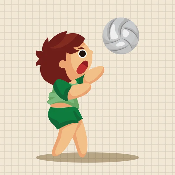 Volleybal speler thema elementen pictogram element — Stockvector