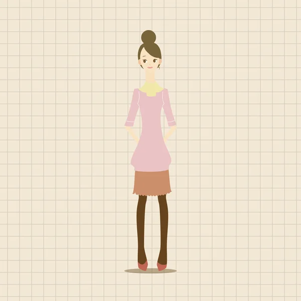 Lady meisje cartoon thema elementen vector, eps — Stockvector