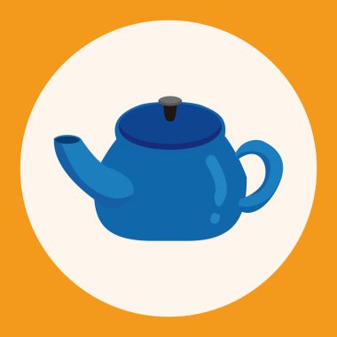 mutfak eşyaları çay potu Tema öğeleri vektör, eps