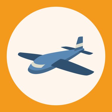 Ulaşım uçak düz simgesi öğeleri arka plan, eps10